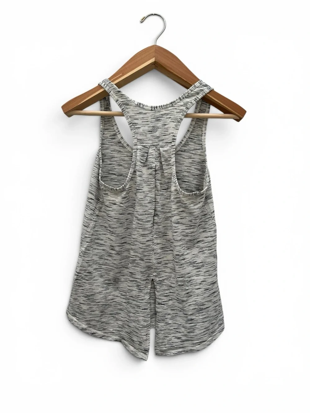 Lululemon Tank Top Racerback Gray White Space Dye Yoga Workout Size 4